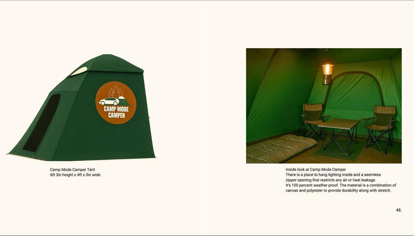 Inside the tent